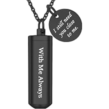 Cremation Cylinder Necklace for Ashes for Ashes Stainless Steel Urn Locket Pendant Cremation Memorial Jewelry