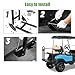 10L0L Golf Cart Rear Safety Grab Bar Universal Compatible with Yamaha Club Car EZGO Golf Cart with Reflective Triangle Board
