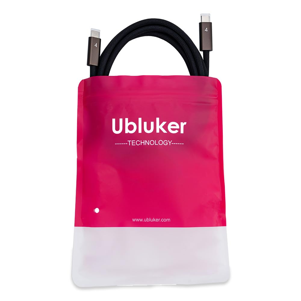Ubluker Cavo USB C a USB C 40Gbps 1M, 240W 100W 60W Cavi USB4 24PIN per Thunderbolt4 Emarker PD3.1 Video Audio Sinc Dati Ricarica Rapida per iPhone 16 16e 15 Galaxy S25 SSD Monitorare PC Mac Laptop