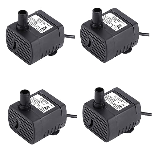 Solar-Springbrunnenpumpe, Wasserteichpumpe, 7 V, 1,2 W, solarbetriebenes Springbrunnen-Set, bürstenloser Solarbrunnen für Garten, Teich, Pool, Fische, 4 Stück