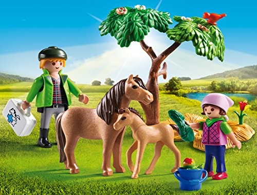 Playmobil 6949 Vétérinaire avec Enfant et poneys cadeau anniversaire - 2