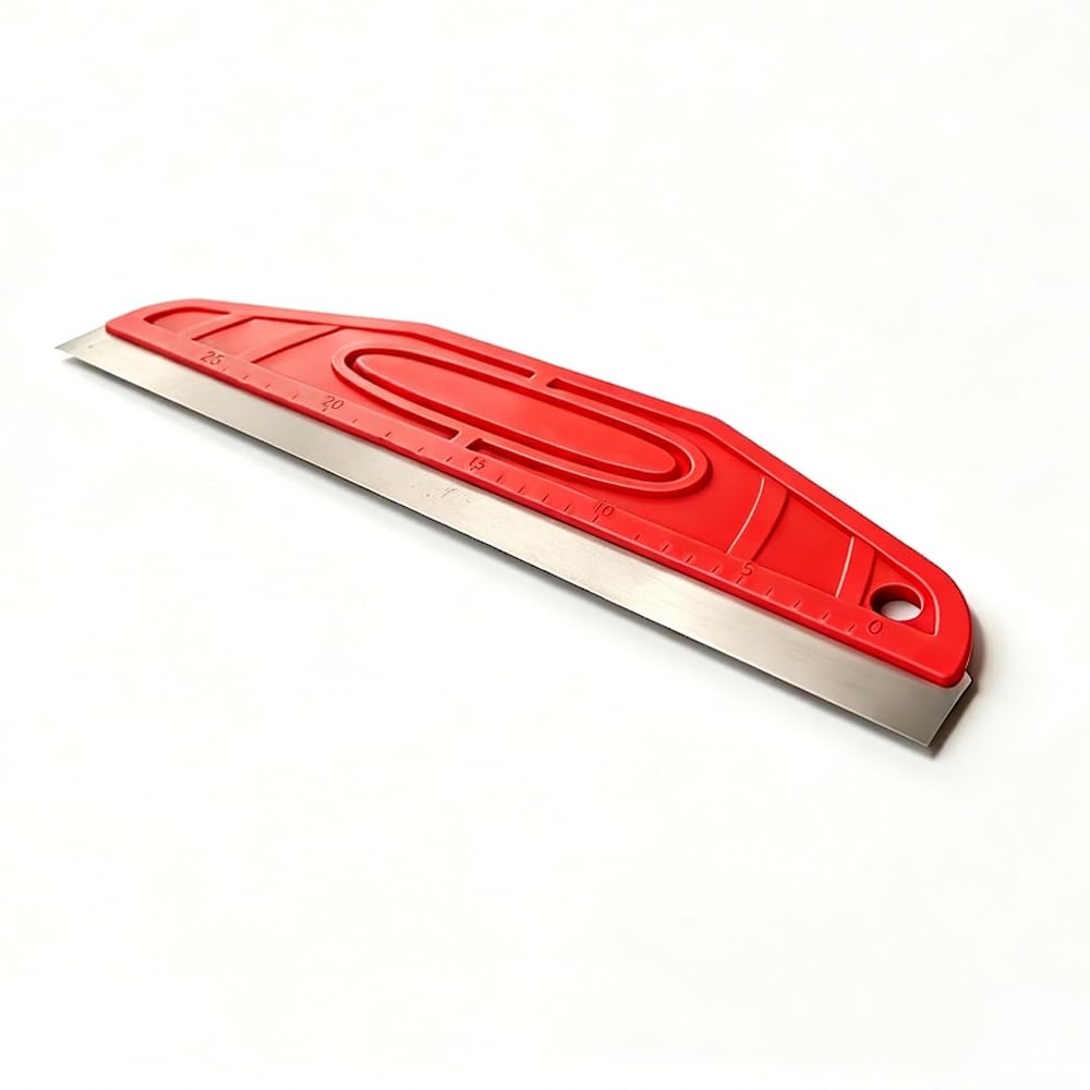 Wallpaper Tools, Paint Edger Tool with Scales, 11.4 Inch Wallpaper Scraper Paint Guard, Multi-Purpose Paint Shield, Cutting in Tools for Painting, Smearing, Repairing, Wallpaper (Red)