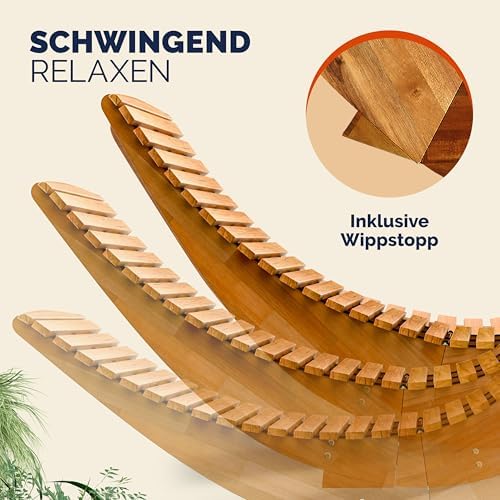 Bild 5 - Casaria® Sonnenliege Klappbar Wetterfest Holz 160kg Belastbarkeit Pflegeleicht FSC®-Zertifiziert Akazie Garten Balkon Sauna Liege Holzliege Relaxliege 195x60cm