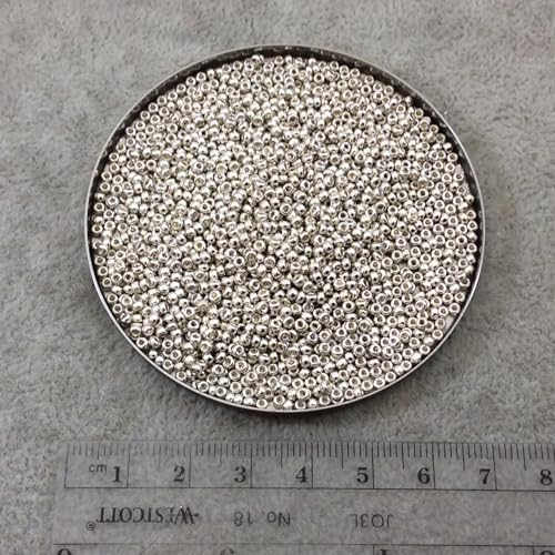 Galvanized Silver Miyuki Japanese Round rocailles Glass Seed Beads 11/0 Approximately 23 Grams 5-inch Tube2