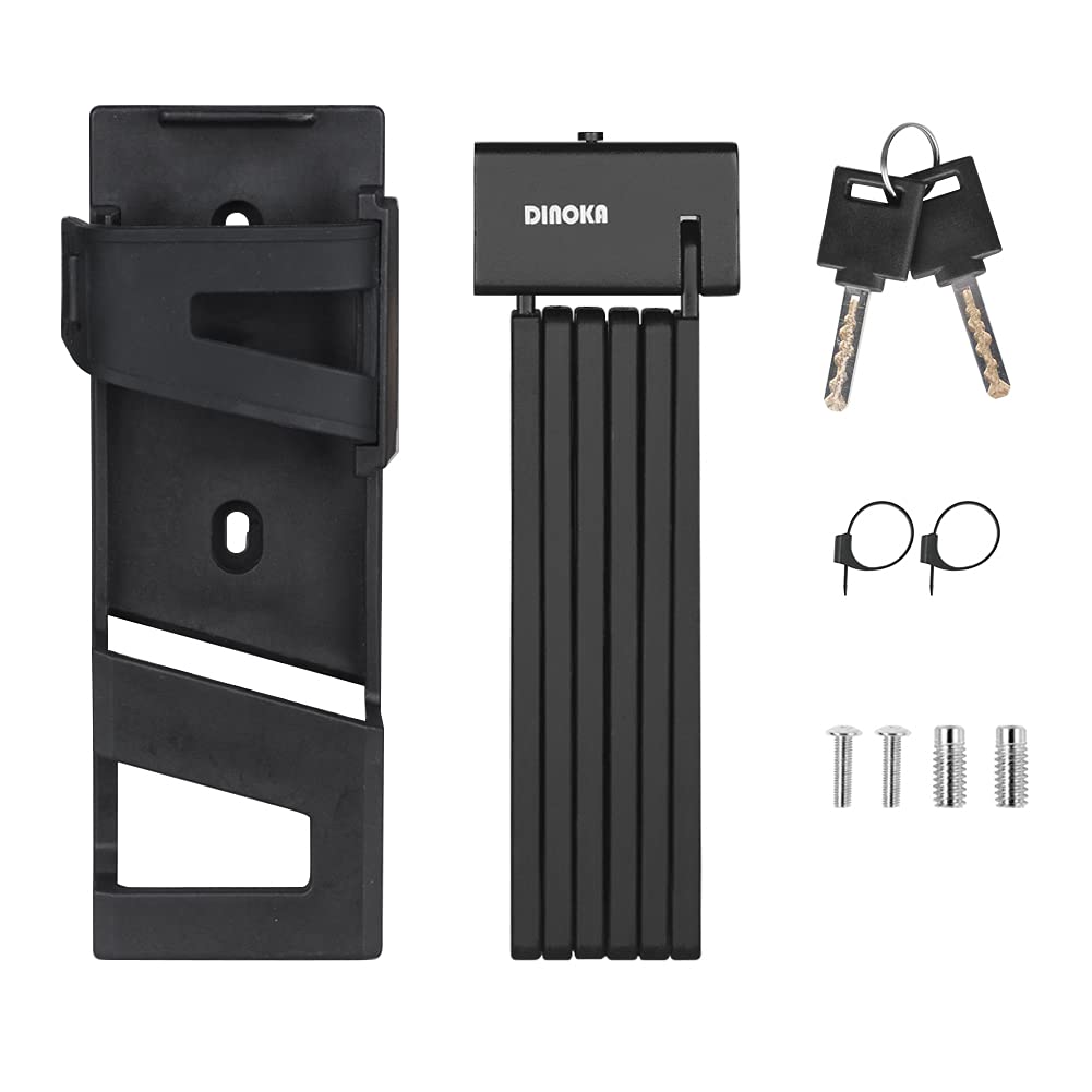Bloqueo de bicicleta, cerradura plegable portátil Bicicleta larga 100cm Muy seguro y duradero para bicicleta, motocicleta y puerta Negro L