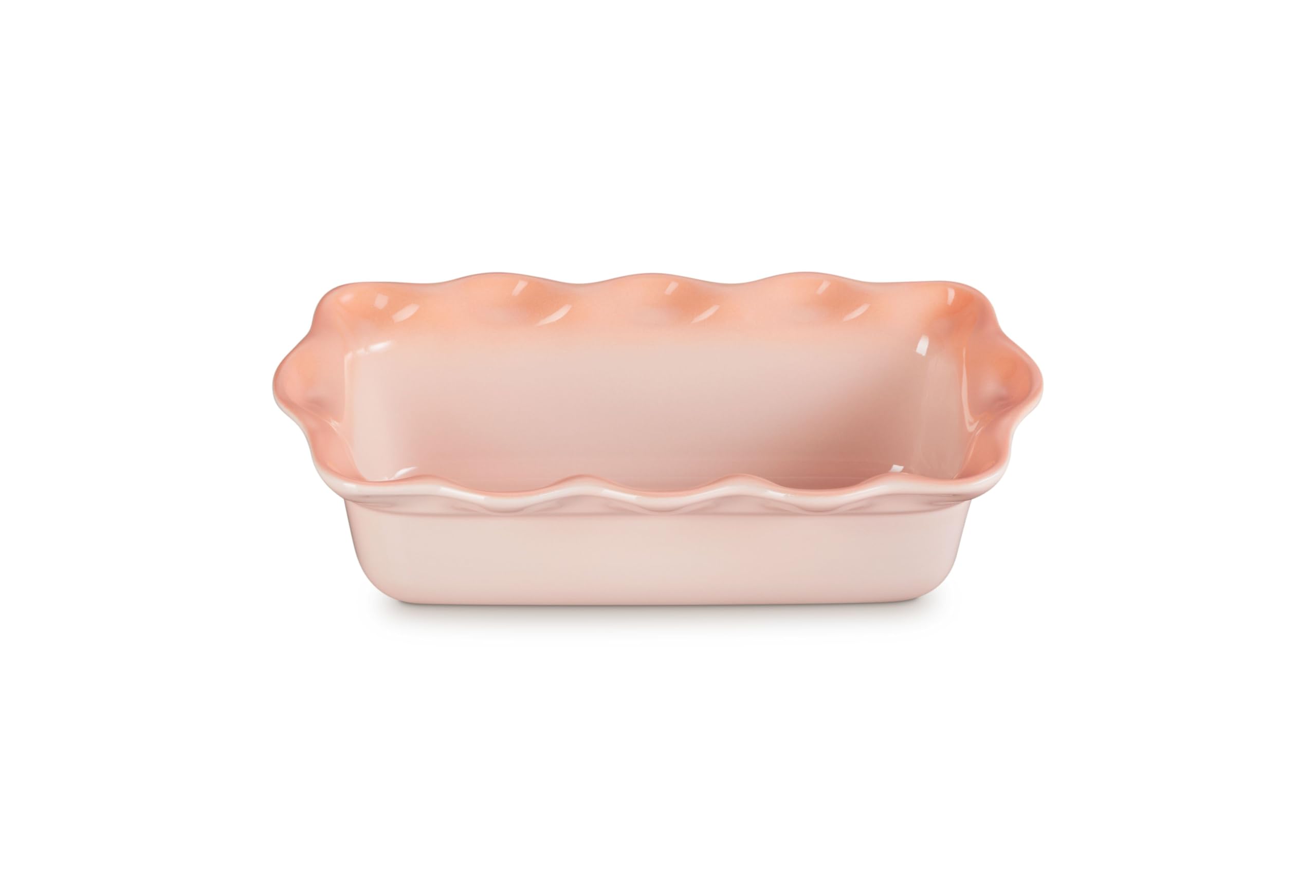 Le Creuset Heritage Kastenform aus Steingut, geriffelt, 22,9 cm, Peche