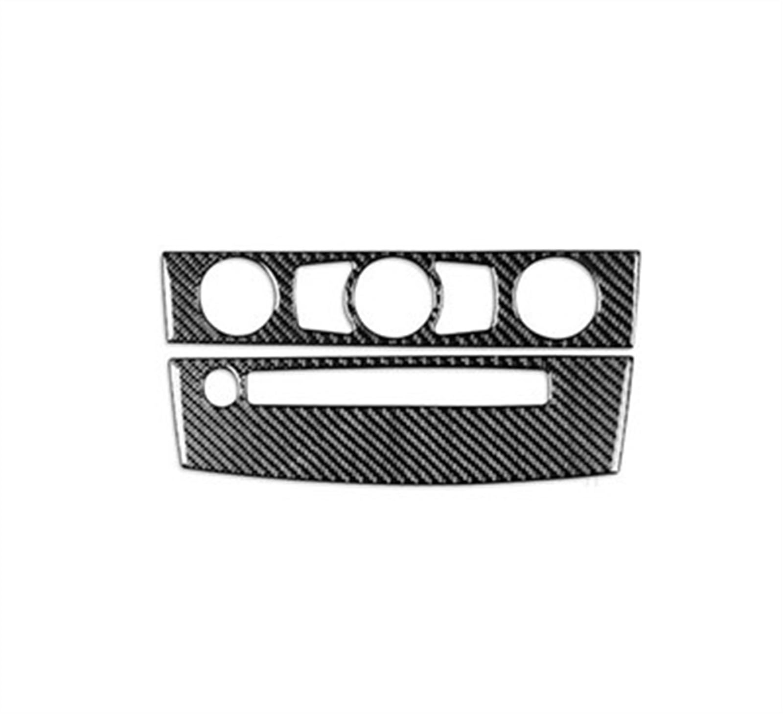 Piwine 16 Black Car Interior Accessories Cd Air Conditioning Control Panel Trim Decal Sticker For 5 Series E60 2004-2010