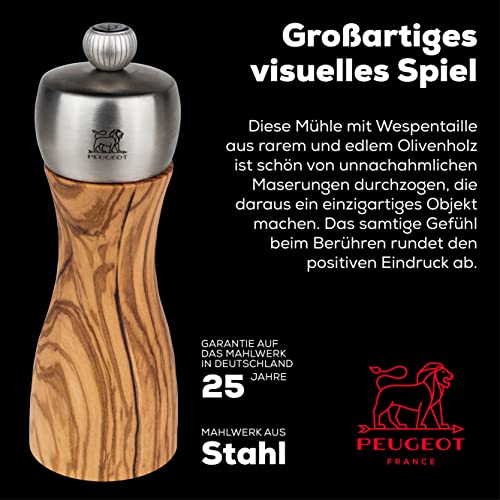 Peugeot Moedor de pimenta Classic Fidji, madeira de oliva, 15 cm