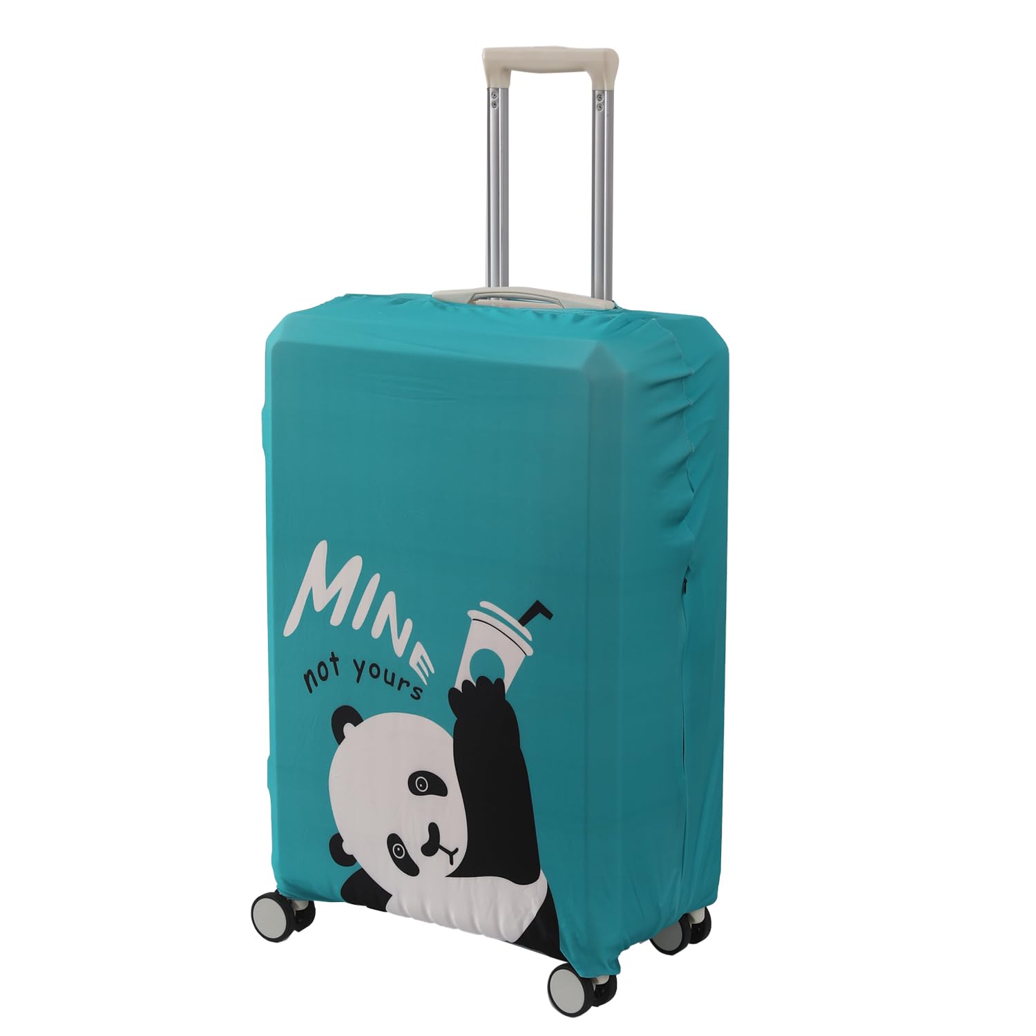suitcase covers for trolley suitcase, 180gsm durable and washable, large (26-27inch), blue playful panda (new-5185-d8)