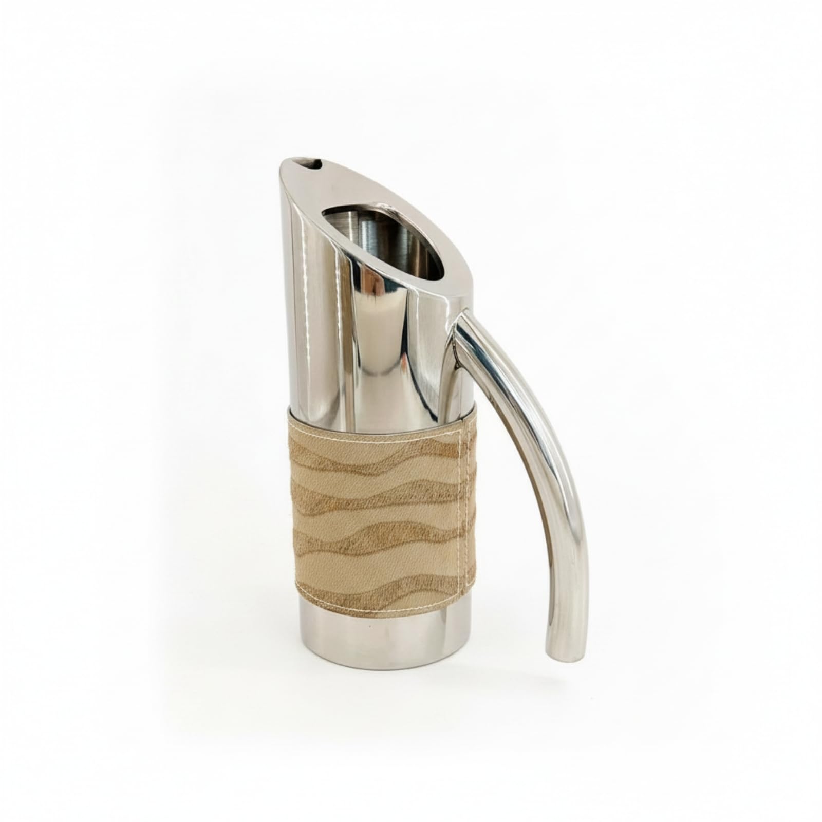Théière en acier inoxydable à poignée design pour vos moments de détente