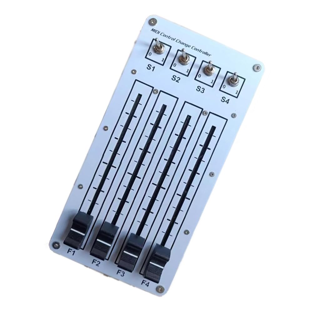 Controlador MIDI USB con Faders y 4 Interruptores para Software de Música en Computadora.