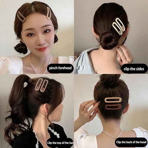 6 pinzas para cabello matte colores candy miniatura 3