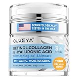 OUKEYA Crema Notte Viso Antirughe - 3% Retinolo + 5% Niacinamide & Acido Ialuronico - Trattamento Intensivo per Rughe Profonde, Macchie Scure e Pelle Disidratata - Effetto Lifting & Idratazione, 50ml