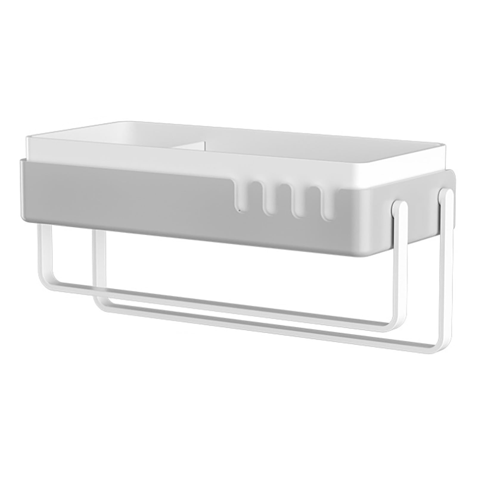 KJAOYU Shower Caddy Shelf Organizer Rack Waterproofs Bathroom Wall with Hooks Variable No Drilling Shower Shelves Rack for