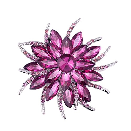 YAZILIND Delicada Gran Flor Rhinestones aleacion Zirconia