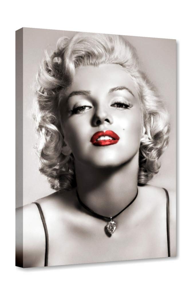 Quadri L&C ITALIA Marilyn Monroe Vintage 50 x 70 Quadro Moderno per Soggiorno Salotto Cucina Camera Ragazza Stampa Su Tela da Parete