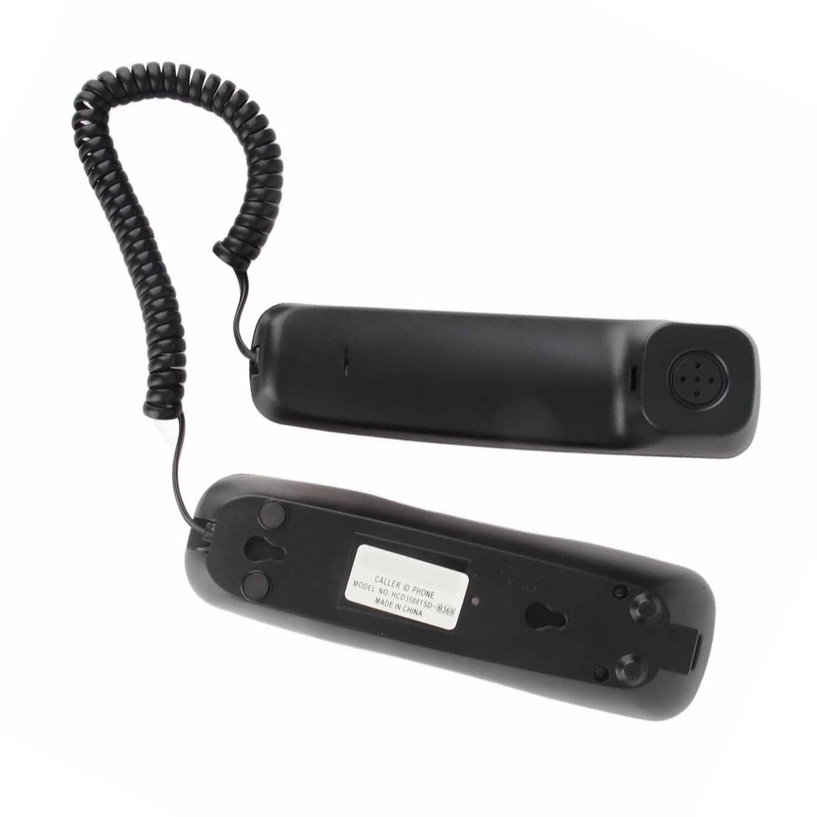 Generic Mini Telefono da Parete Multifunzione con ID Chiamante, 38 Memorie in Entrata, Display LCD per Comunicazioni in Ufficio Domestico (BLACK)