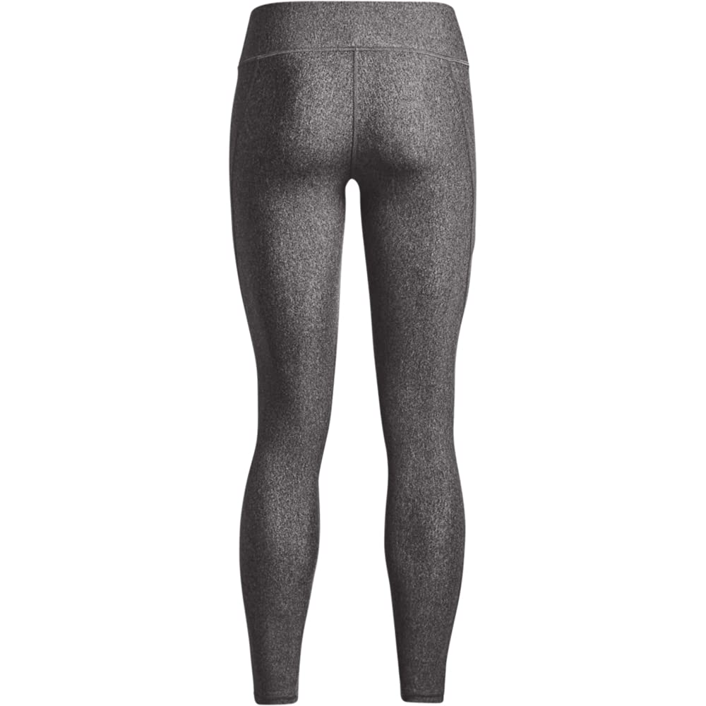 Under Armour Womens HeatGear Armour Mid Pocketed Leggings , Charcoal Light Heather (019)/White , Small