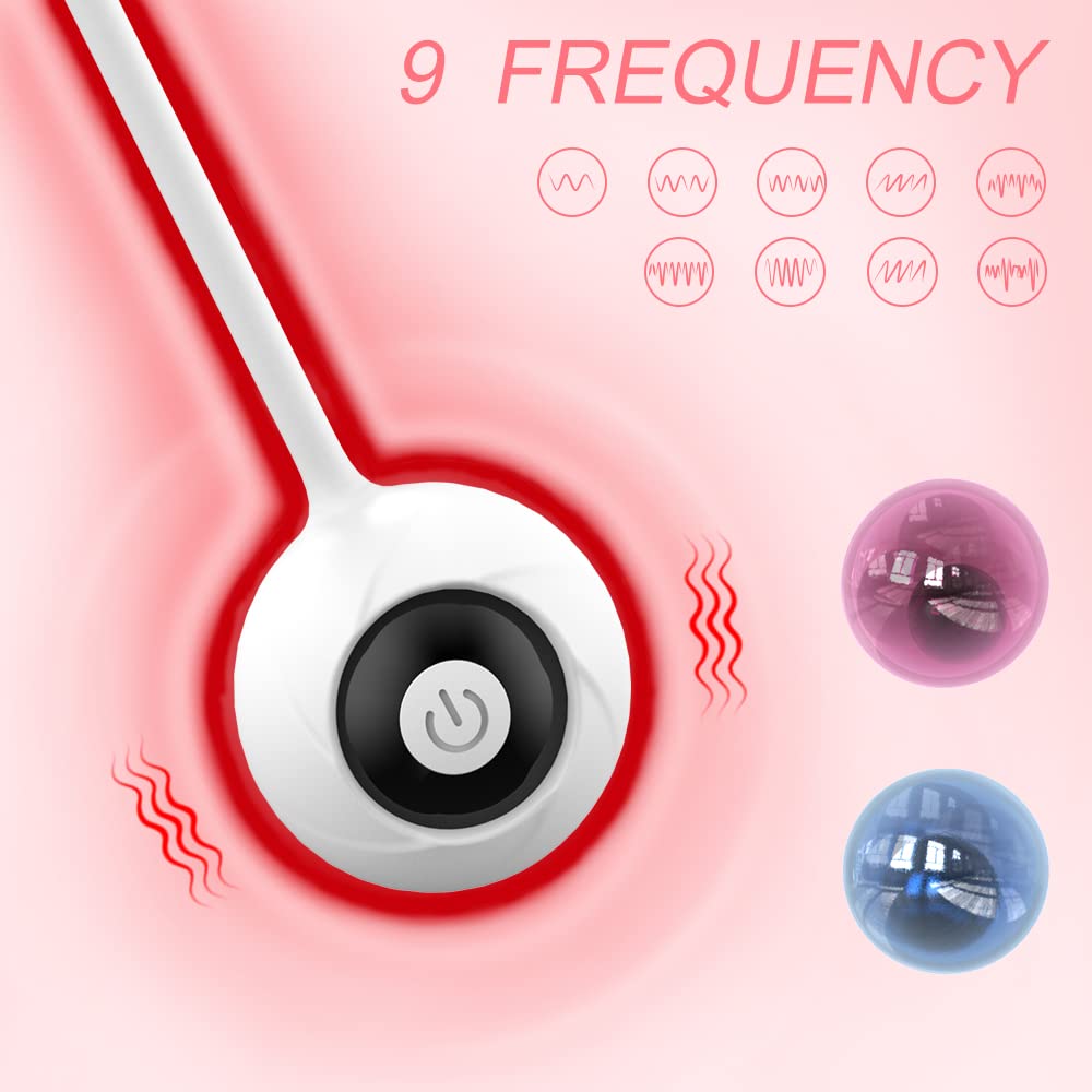 9 Modalità di Màssaggio Silicone Kēgēl Bàll 2 in 1 Palline Per il Pelvico Palline per Donna, USB Ricaricabile - Impermeabile - Liscio -para Controllo della Vescica ed Esercizi del Pavimento Pelvico