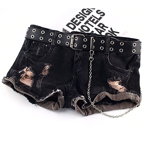 Double Grommet Belt Leather Punk Vintage Rock Jeans y2k Belts for Women Girls Men3