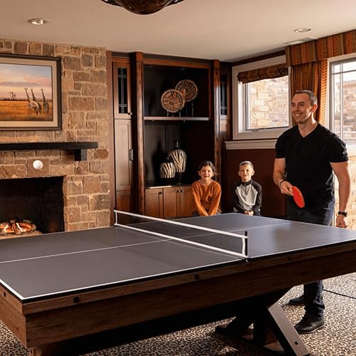 Freetime Fun 7 FT 3 in 1 Multi Game Pool Table with Dining Top Pool Table Ping Pong Table Combo, Includes Accessories and Tennis Paddles. - Image 6