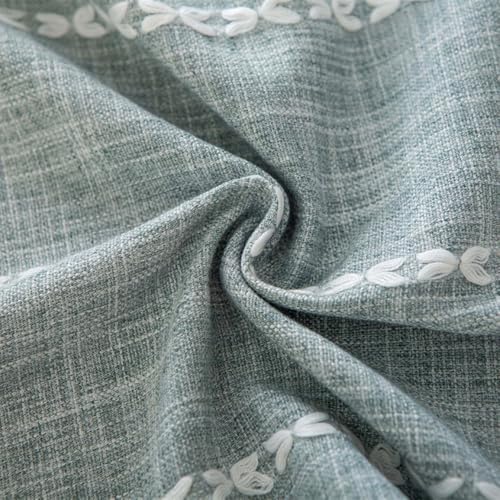 Nappe jacquard bleu pierre rectangulaire 135x135cm pour table de cuisine