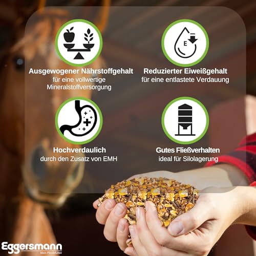 Eggersmann EMH F-Müsli - Pferdemüsli Kraftfutter ohne Hafer für Pferde - 25kg Natürliches Pferdefutter mit ausgewogenen Nährstoffen