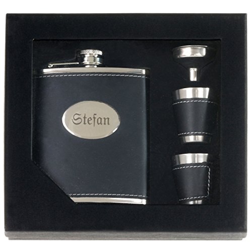 Kaufdeingeschenk Set Soho Flachmann Trichter Becher aus Edelstahl in Box mit persönlicher Gravur jetzt selbst gestalten Cover
