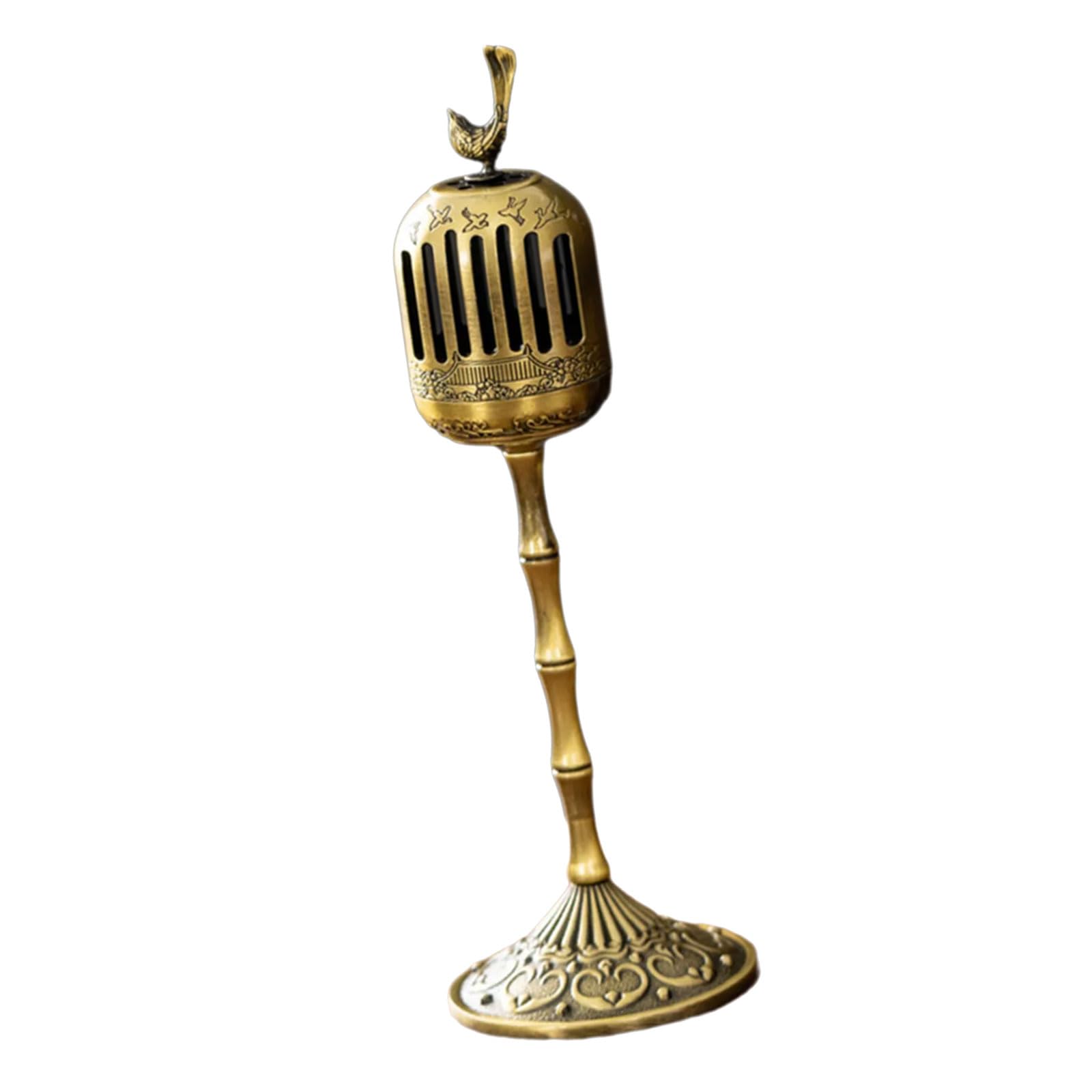 Bronze Alloy Traditional Incenses Holder with Artistic Oriental Theme Antique Chinese Aromatherapies Fragrances Diffuser Alloy Incenses Holder