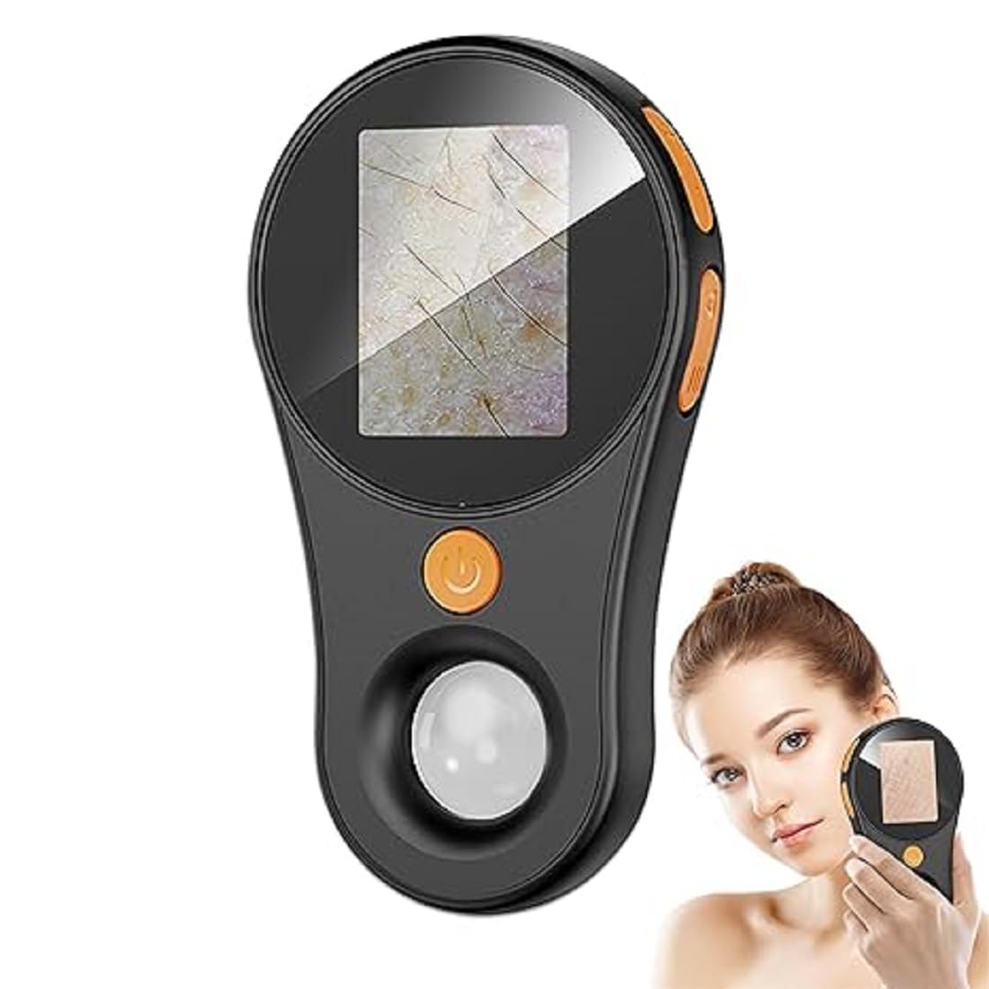 Mokshith Handheld Portable Digital Microscope for Kids - 2MP 1080P 500X HD Suitable, Easy to See Leaves, Insects, etc Rechargeable USB Pocket Microscope with LED Lights Home Product for Kids & Adults