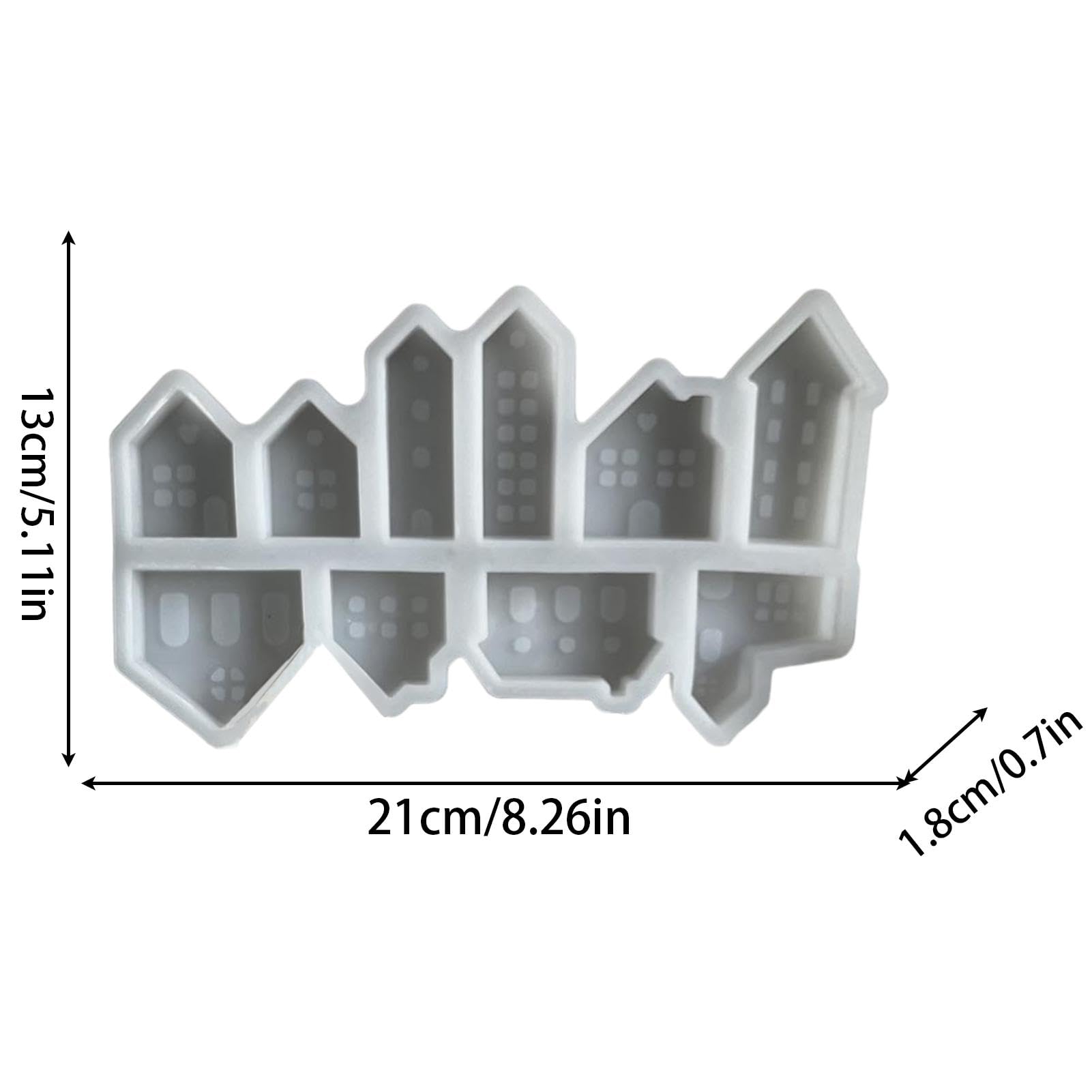 Stampo in silicone per candele per casa 3D, stampo per casa in gesso di cemento, stampo per finestre in resina epossidica, stampo in silicone per candele, stampo per sapone 231618 - Italia