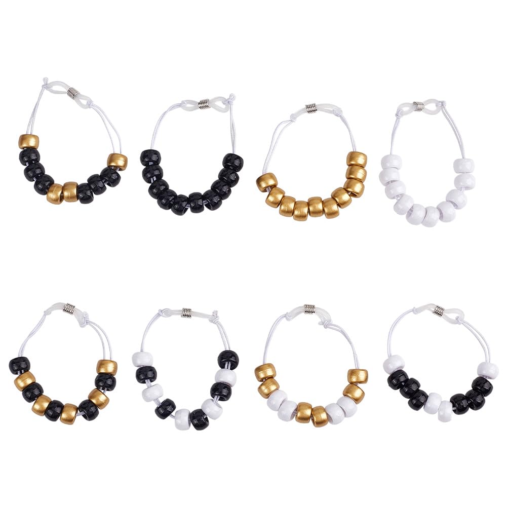 DELORIGIN Pack of 8 8 Style Golf Score Counter Golf Beads for Counting Shots Score Counter Golf Punch Counters Bracelets for Counting Shots Bead Line Counter for Golf Beginners and Elderly People