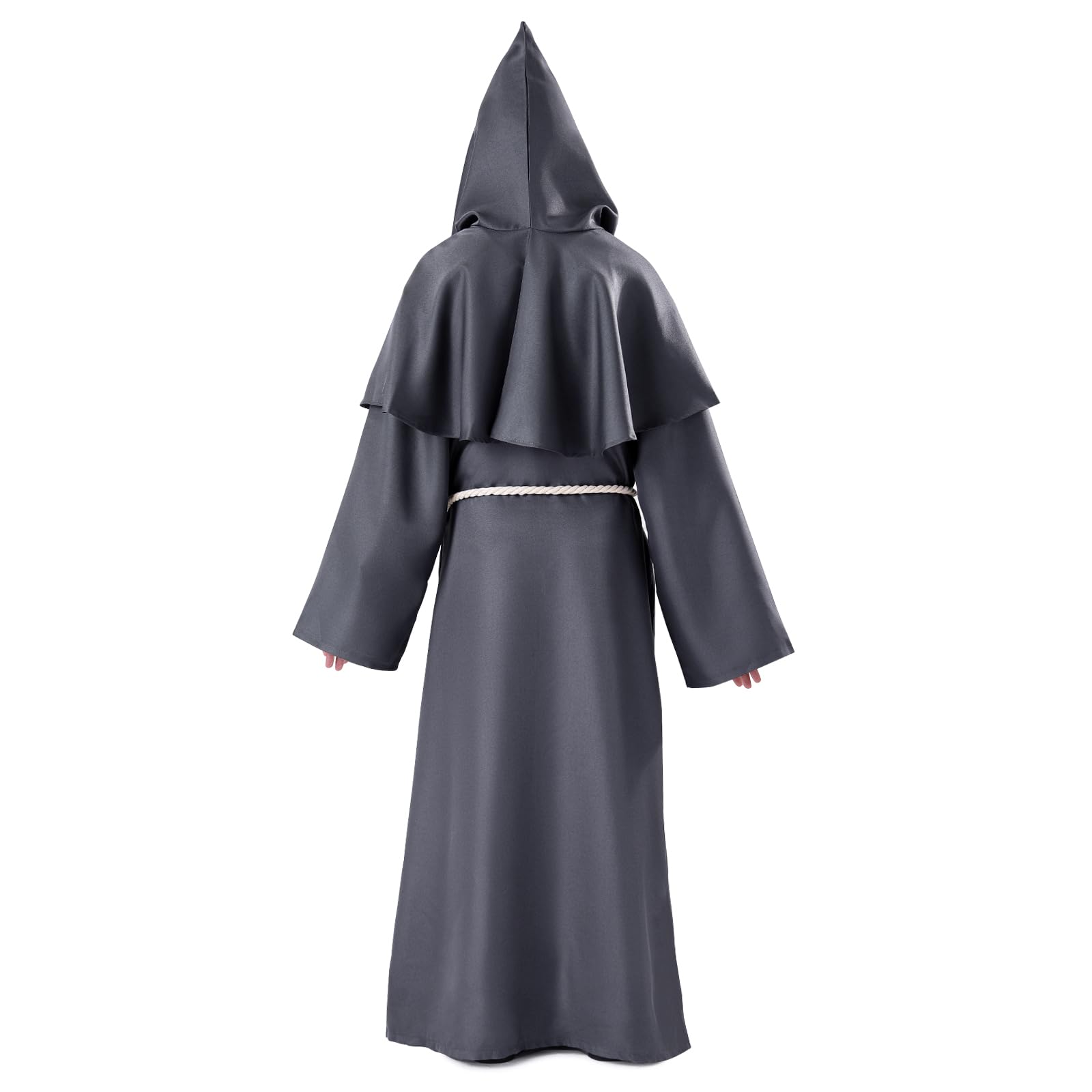Myir JUN Costume da Monaco Sacerdote Accappatoio Frate Medieval Rinascimentale Saio Ideale per Halloween Carnevale