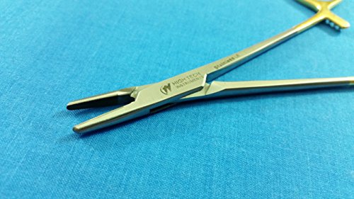 T/C Mayo Hegar Needle Holder Driver 5.5" (14Cm) With Tungsten Carbide Cross Serrated Inserts (Hti Brand) #TOP2