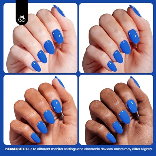 Image of Beetles Blue Gel Polish - 15ml Hema Free Abyss Halo Blue Gel Polish Soak off Uv Led Lamp Nail Art Colorful Bottle All Season Manicure Gifts for Women