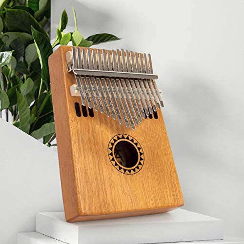 Kalimba 17 Tasten Daumenklavier Massivholz Marimbas Finger Piano Start Kits afrikanisches Instrument für Kinder Erwachsene mit Schutzhülle Stimmhammer Lernheft - Image 8