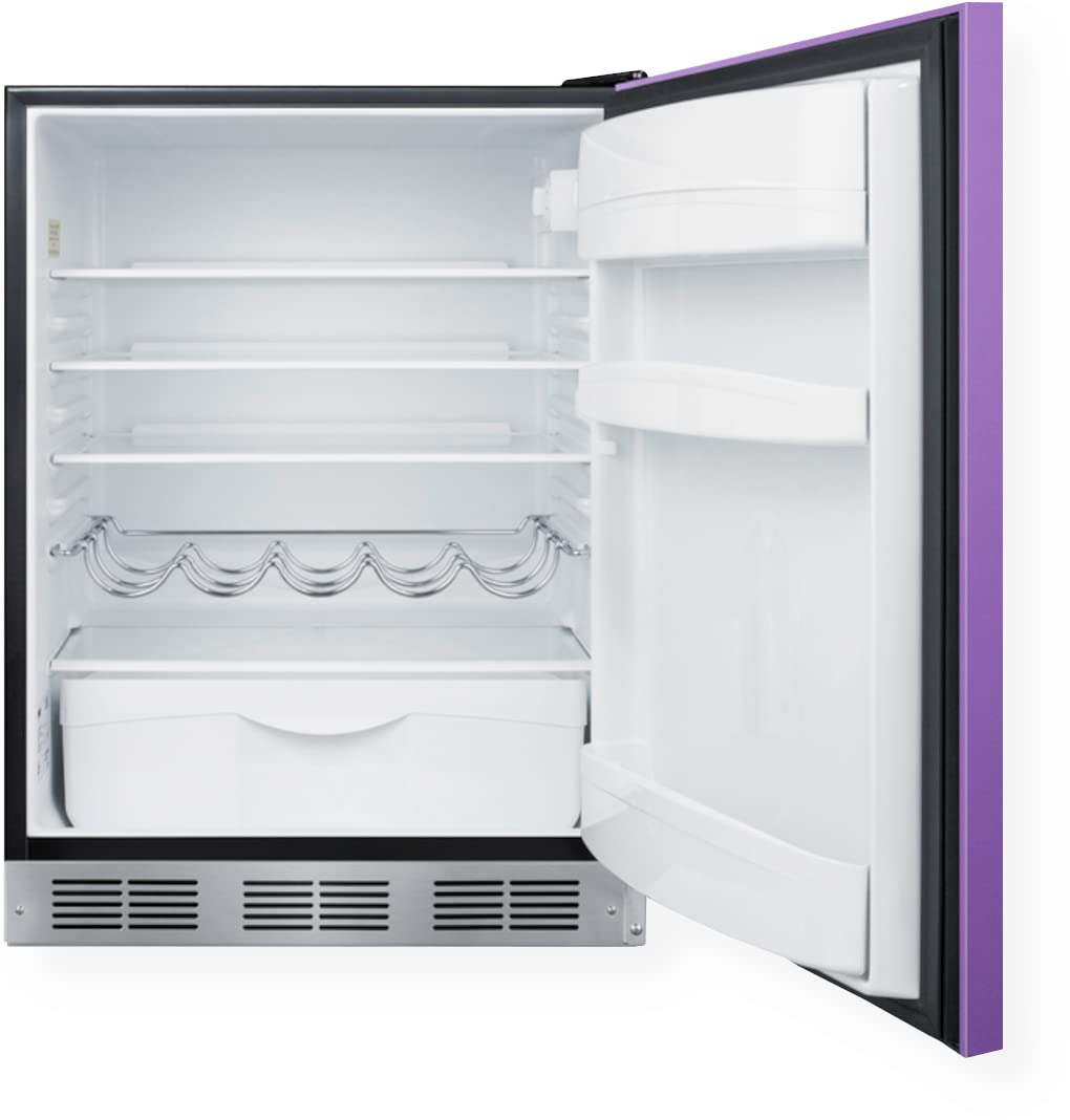 Summit 24" Refrigerator, ADA Compliant, Undercounter Fridge, 5.8 Cu.Ft. Capacity, Energy Star, Purple- Bar631bkpada on Fridge.com - View 3