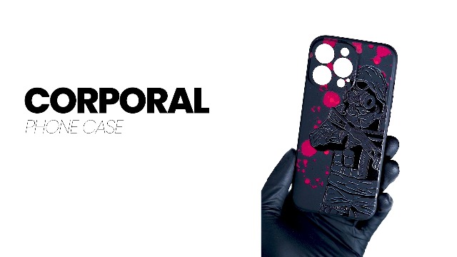 SIMPLYMDRN Slim For IPhone 15 Pro Max Case - Warrior Design - Cool Case For Men - Fighter Soldier Case - Slim And Flexible (Gunner Black