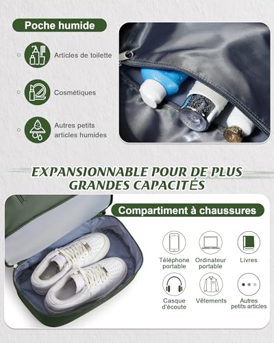 Sac à dos de sport suradar avec compartiment chaussures imperméable et pliable - 3