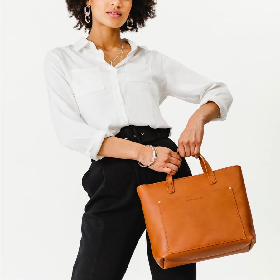 Bolso mediano crossbody tote de cuero Portland miniatura 3