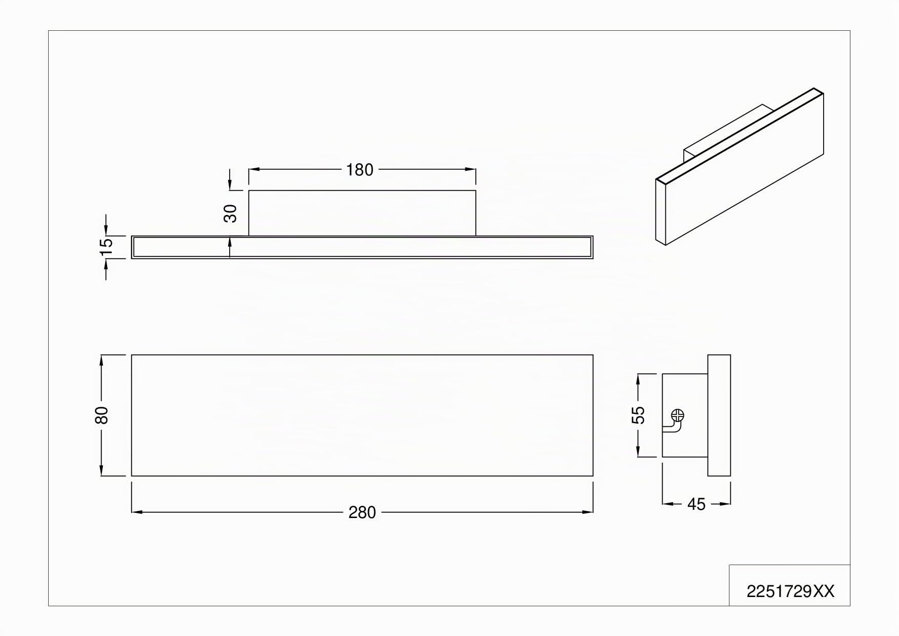 Trio Leuchten LED Wandleuchte Concha 225172931, Metall Weiß matt, inkl. 2x 6 Watt LED, Switch Dimmer, Breite 28cm