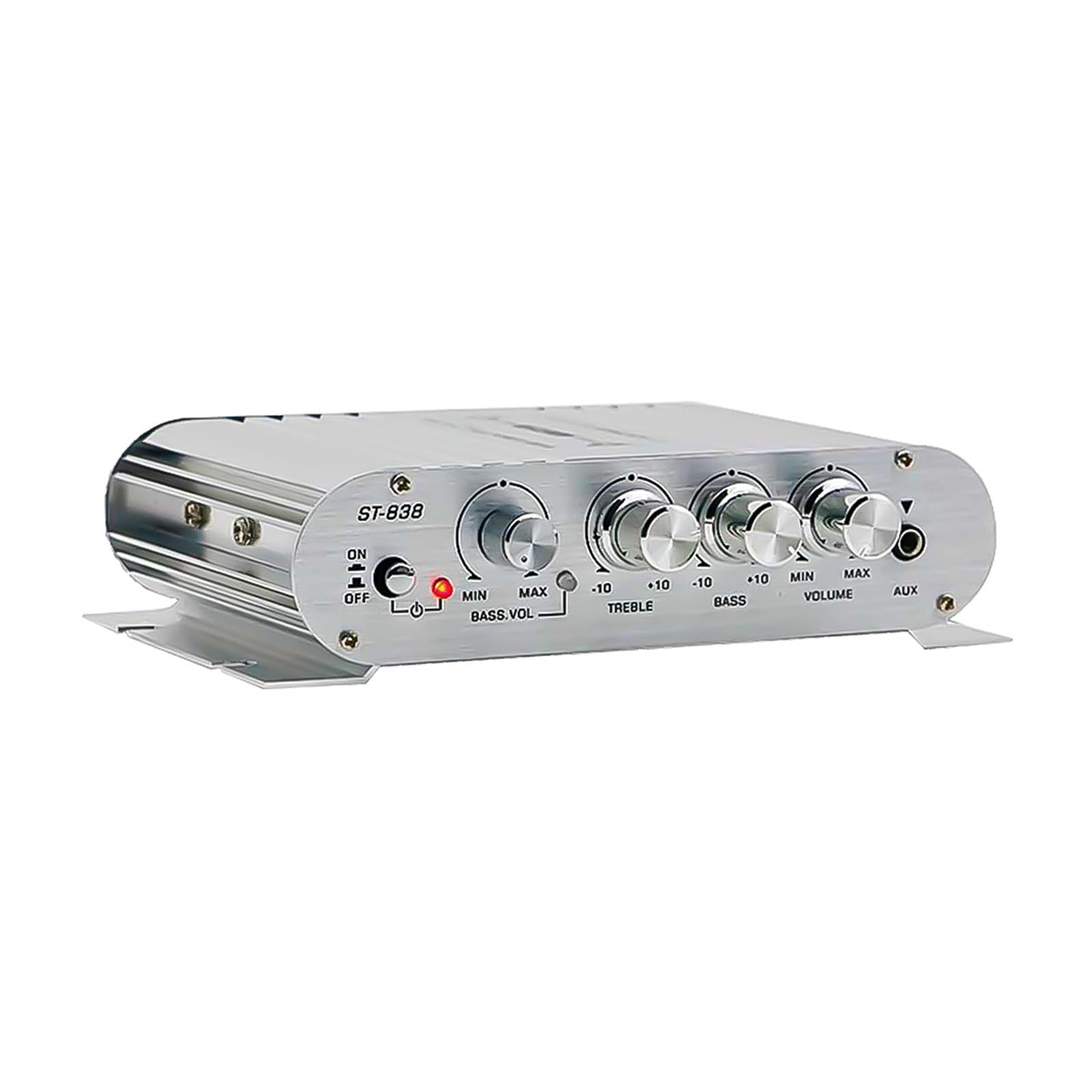 2.1 Channel Power Amplifier Home Amplify Bass and Treble Adjustment Subwoofer Amplifier Amplifier(Silver)