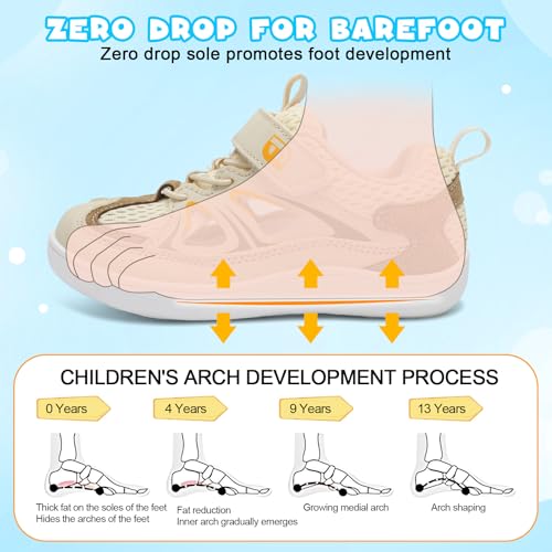 Image of JOINFREE Toddler Sandals Kids Wide Girls Boys Aqua Athletic Sneakers Barefoot Beach Sandals Quicky-Dry Non-slip Outdoor Water Sports Hiking Sandals Summer Water Shoes for Pool River Swim