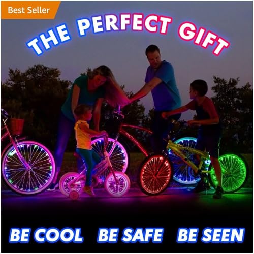 image for Activ Life Bike Wheel Lights (2 Tire, Multicolor) Top Easter Basket St