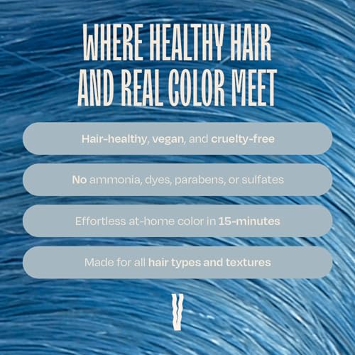 Image of Overtone Semi Permanent Hair Color Conditioner, Pastel Teal, 8 oz, Nourishing, Damage-Free, Color Depositing Mask for All Hair Types with Shea Butter & Coconut Oil, Vegan & Cruelty-Free