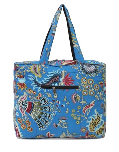 INDIAN CRAFT CASTLE Tote Bag with Yoga Mat Carrier Pocket Carryall Shoulder Bag for Office, Workout, Pilates, Travel, Beach and Gym4
