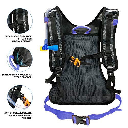 Chameleon Hydration Pack & 2L Hydration Water Bladder | High Flow Bite Valve | Hydration Backpack with Storage | Lightweight Running Backpack for Cycling, Hiking, Ski, Snow for Men, Women & Kids - Thumbnail 6