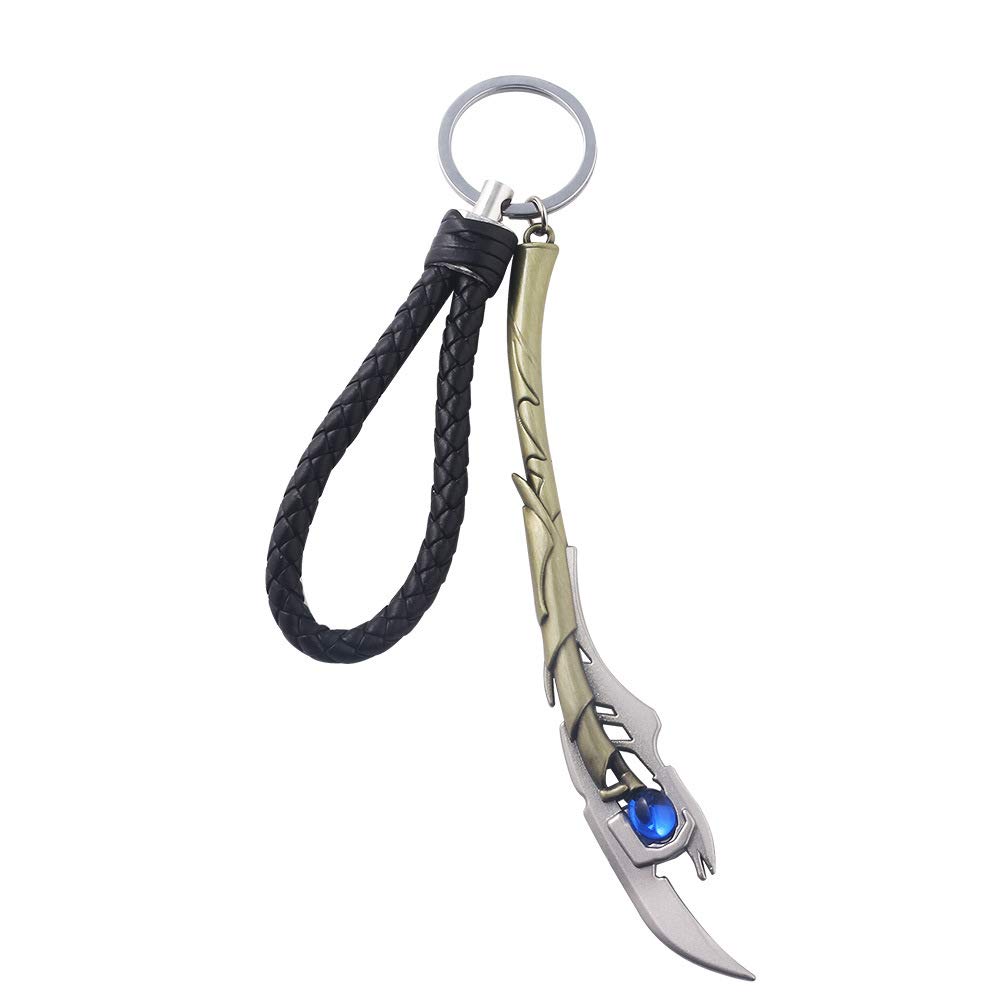 Norse mythology Inspired Loki Scepter Keyring - A Magnificent Token of Power Will be a Great Gift for Any Loki/Norse Mythology Fan, Blue, M