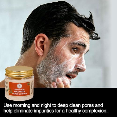 AATMANA Face Wash Jasmine & Saffron | Hydrating Face Wash for Sensitive Skin, Removes Makeup & Gently Cleanses Without Over Drying -100 Grams - Image 5