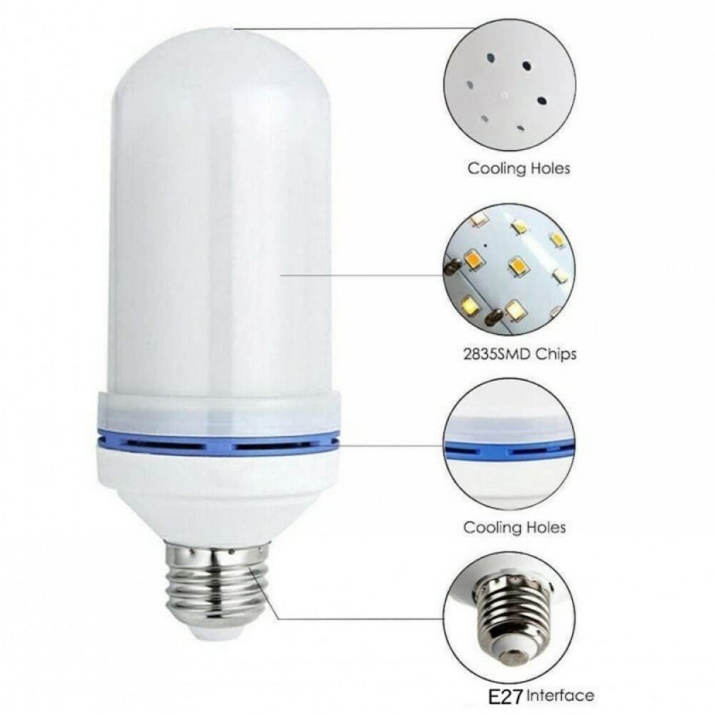 Lampada da parete a LED a effetto Fiamma E27 Lampada da parete a LED tremolante per decorazioni natalizie da giardino Luci 9W Fiamma